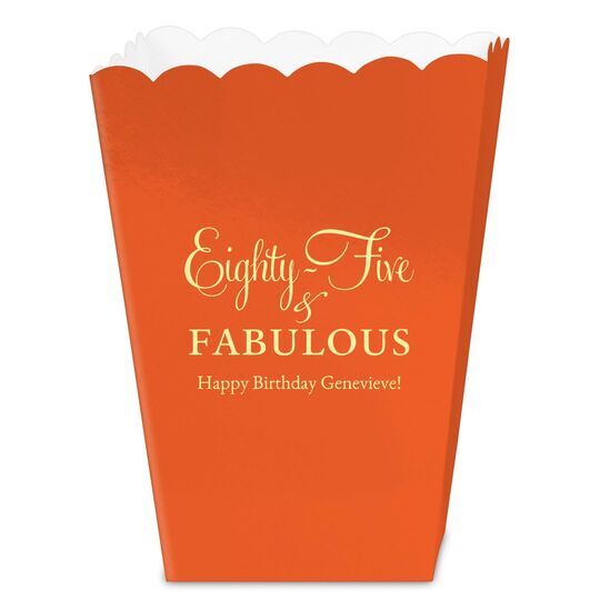 Eighty-Five & Fabulous Mini Popcorn Boxes